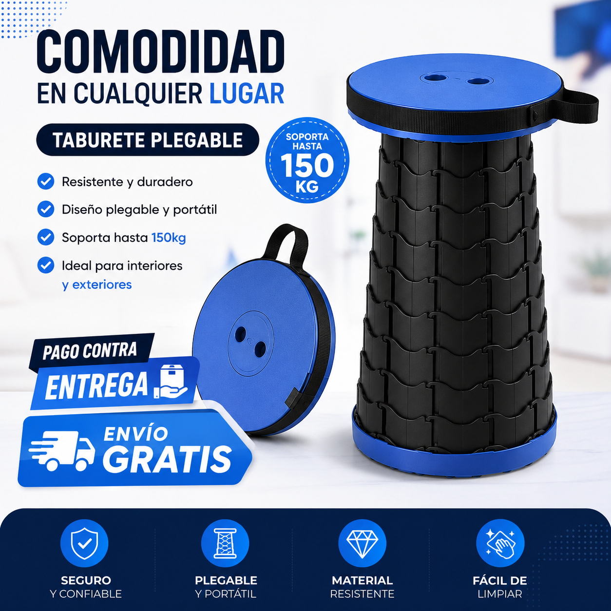 Taburete plegable