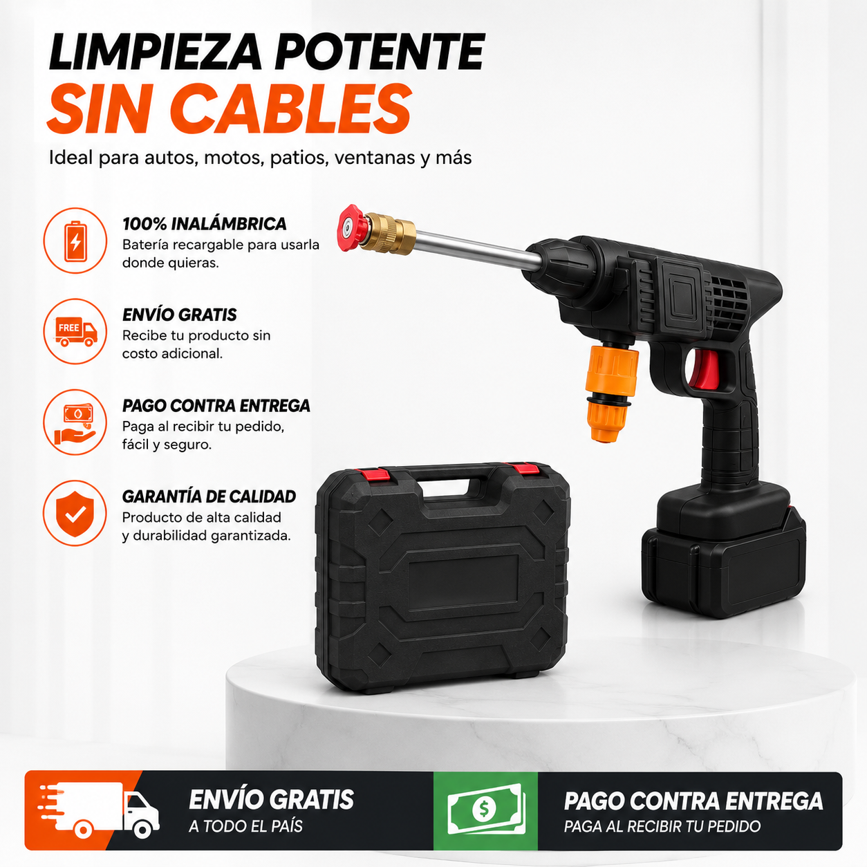 PISTOLA HIDROLAVADORA INALÁMBRICA