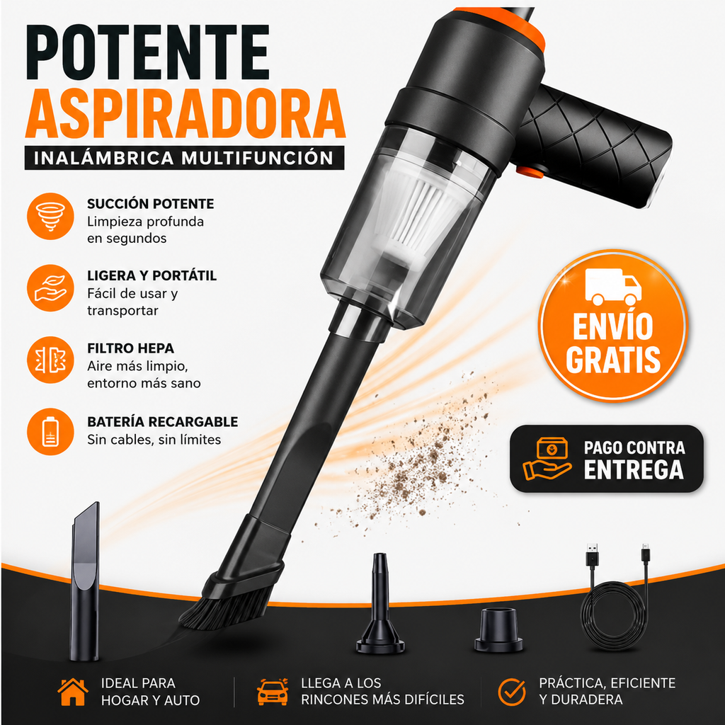 Aspiradora portátil inalámbrica para coche