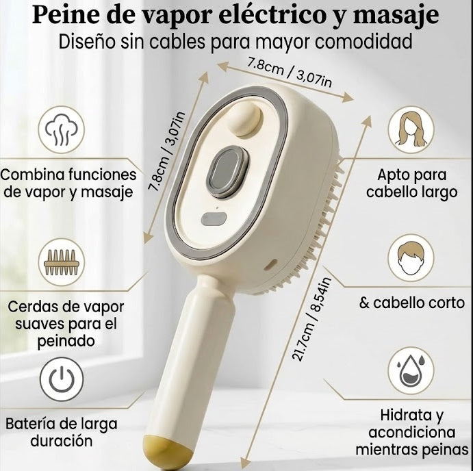 Cepillo Eléctrico Spray Retráctil seca y alisa
